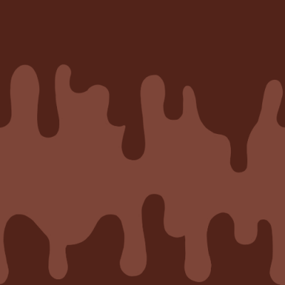 A drippy chocolate frosting pattern.