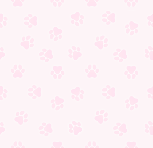 A faded pink pawprint pattern.