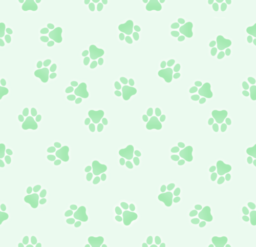 A green pawprint pattern.