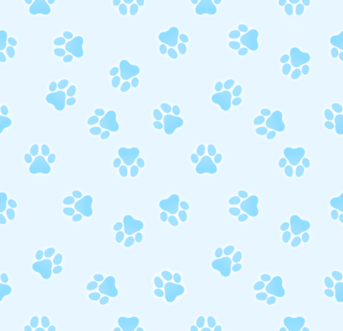 A pastel blue pawprint pattern.