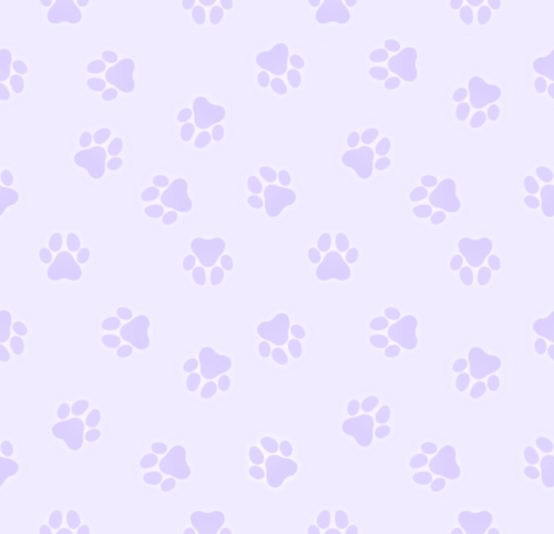 A faded purple pawprint pattern.