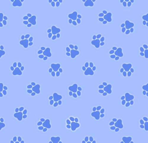 A blue pawprint pattern.