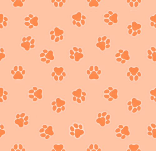 An orange pawprint pattern.