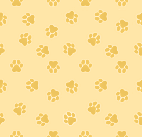 A yellow pawprint pattern.