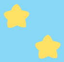 A pattern with yellow stars on a blue background.