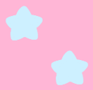 A pattern with light blue stars on a pink background.