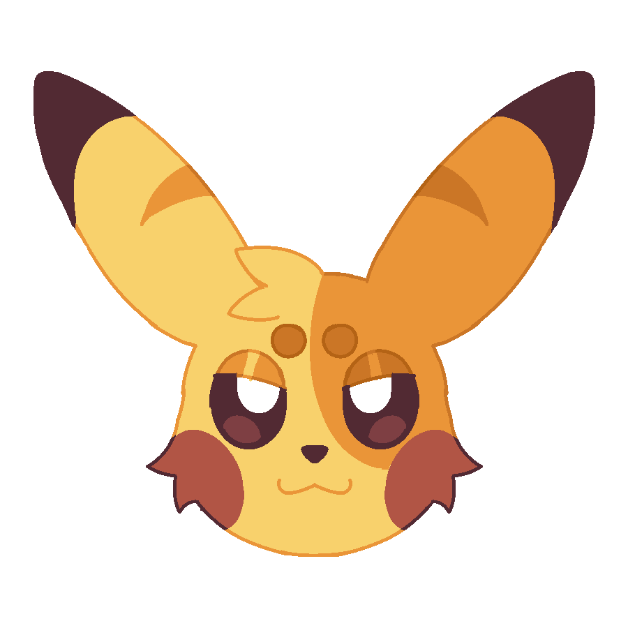 a Pikachu with patches and stripes